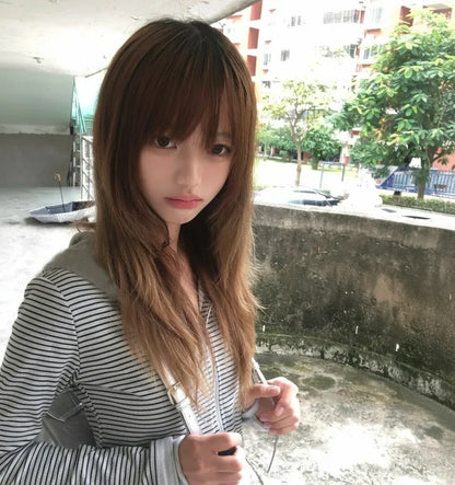 Y2k Japanese Hoodies Women Long Sleeve Striped Sweatshirt Streetwear American Striped Hoodies With Zipper E-girls