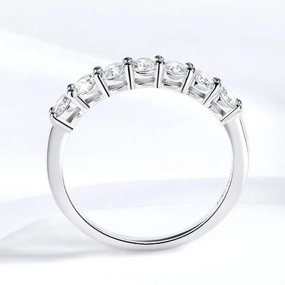 0.7CT 3mm Gemstone Moissanite Rings for Women S925 Silver Matching Wedding Diamonds Band Stackable Ring White Gold Gift