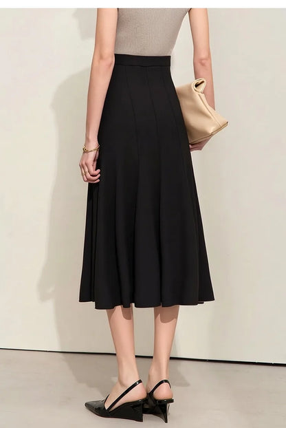 Women's Skirt 2026 Summer New Elegant Office Solid High Waist Mermaid Skirt Casual Loose Versatile Woman Clothes 12622093