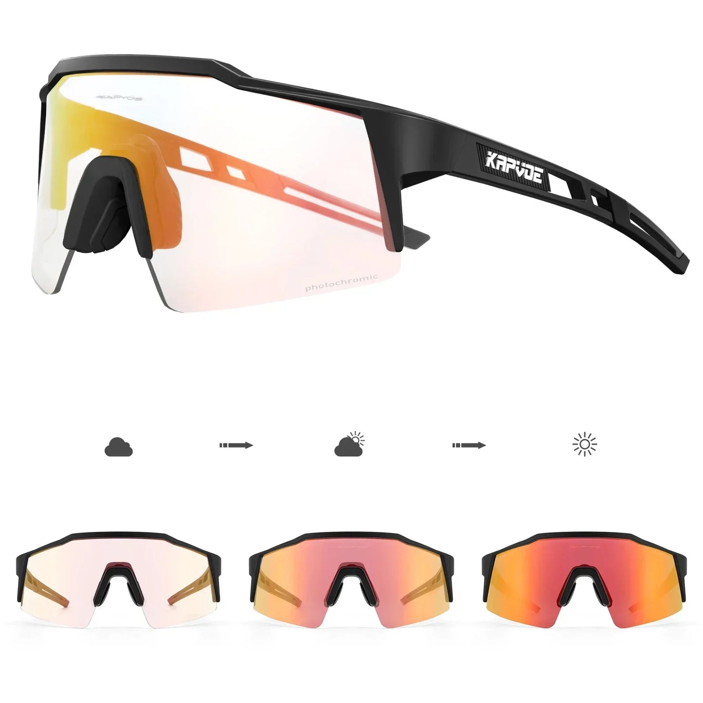Red Photochromic Cycling Sunglasses for Men Blue Photochromic Cycling Glasses Mountain New Bicycle Goggles Eyewear Sports
