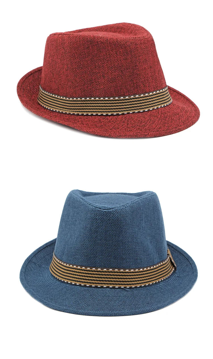 Middle-aged and Elderly MenHats Retro Jazz Hats Fashion Beach Hats Sun Visor Hat Women in Summer.