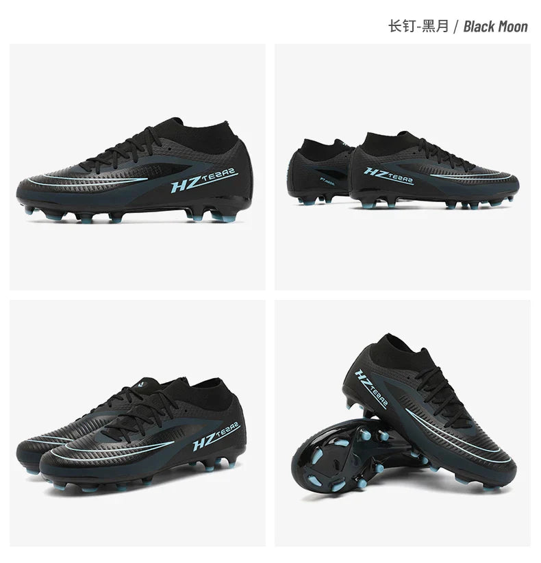 New Men Soccer Shoes Sport Boys Breathable Cleats Adult Outdoor Football Boots Training Long Spikes Non Slip Match Comfortable