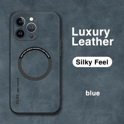 For Magsafe Luxury Leather Shockproof Phone Cases For iPhone 16e 17 15 14 Plus 13 12 11 Pro Max Magnetic Wireless Charging Cover