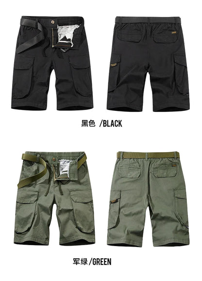 Men Spring Casual Tactical Cargo Shorts Men Multi Pocket Outdoor Shorts Men Breathable Sports Workout Daily Wear Male Shorts