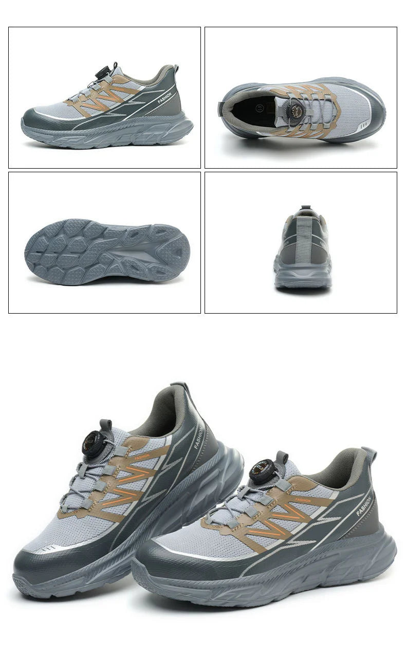 Comfortable lightweight work shoes for men Waterproof non-slip safety shoes Anti Puncture Steel Toe Sneakers Protective Shoes