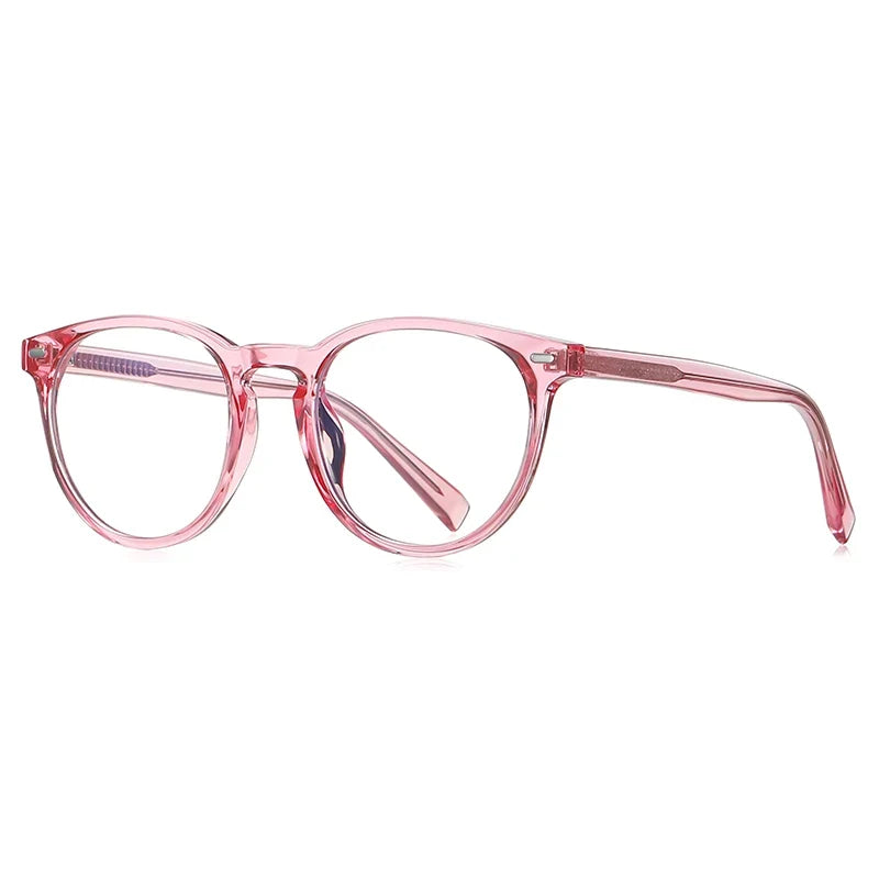 Unisex Retro Round Myopia Prescription Reading Glasses Women Anti Blue Light Blocking Optical Eyeglasses Frame Men PFD2117