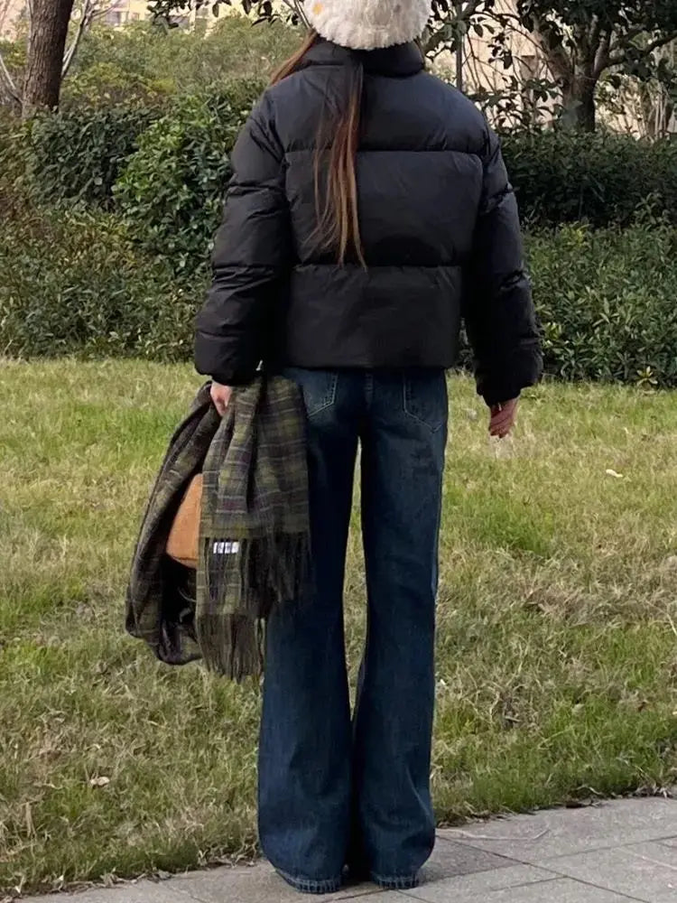 Casual Jeans Straight Leg Women Autumn Winter Vintage Loose Retro American Style Streetwear Chic Wide Leg Pants Women's