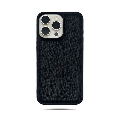 Ultra Thin Epsom PU Leather Magnetic Phone Case Non-Slip Grip Anti Fingerprint Phone Cover for iPhone 17 Pro 17 Pro Max