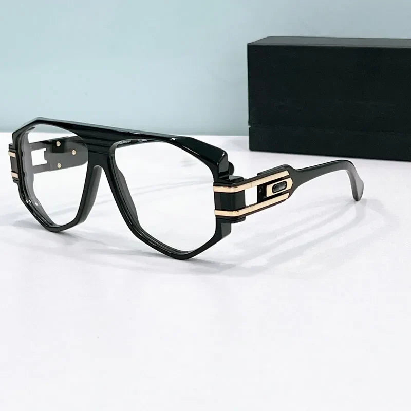 163 luxury designer men's sunglasses  women high quality acetate alloy irregular square frame Prescription eyeglasses fashion