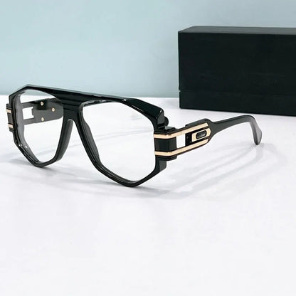 163 luxury designer men's sunglasses  women high quality acetate alloy irregular square frame Prescription eyeglasses fashion
