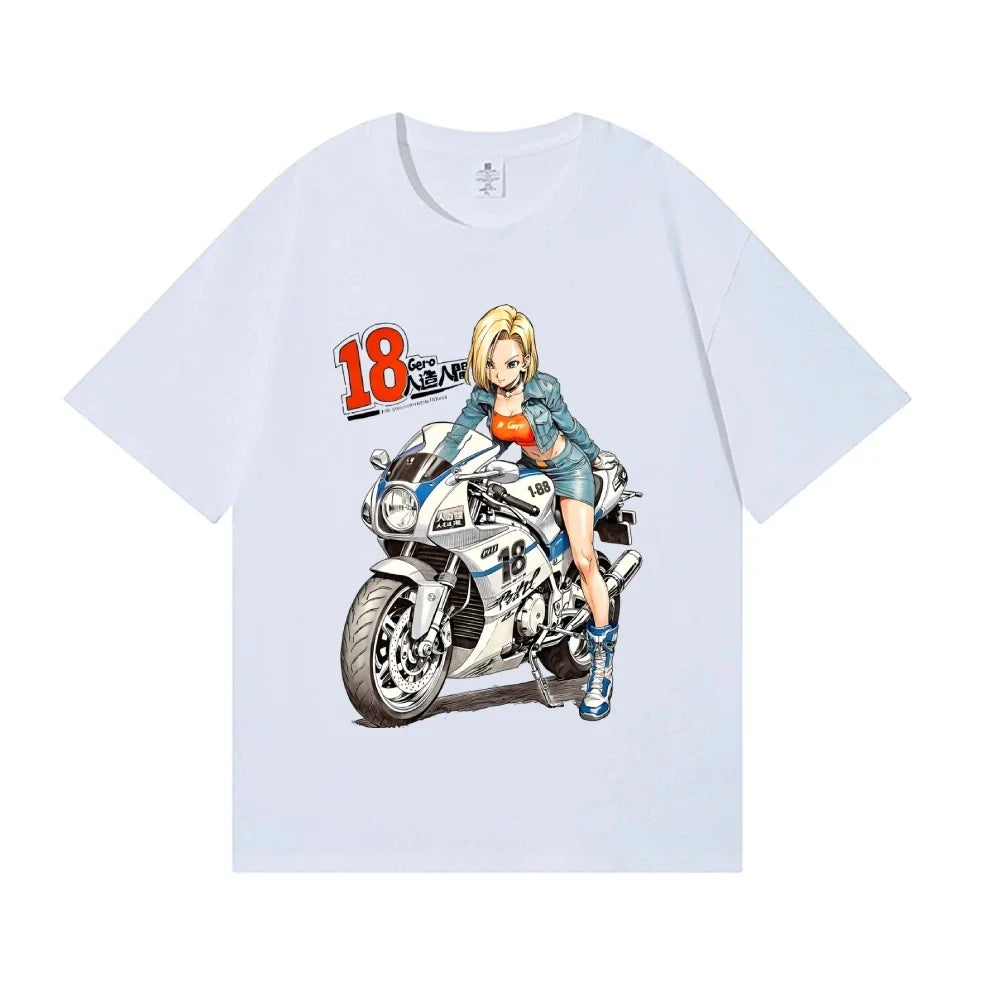 Dragon Ball Android 18 Japanese Style Classic Tee High-quality Streetwear Men's Clothing Women Clothing 2026 Summer New T Shirt