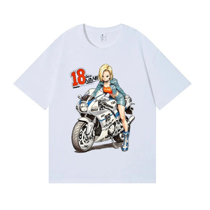 Dragon Ball Android 18 Japanese Style Classic Tee High-quality Streetwear Men's Clothing Women Clothing 2026 Summer New T Shirt