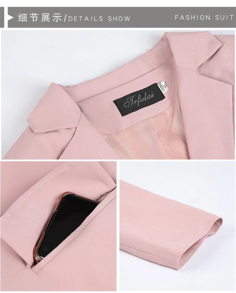 Spring Autumn Office Lady Blazer For Women 2025 Long Sleeve Slim High Quality Blazers Mujer Coats Jacket Winter Clothing Outwear
