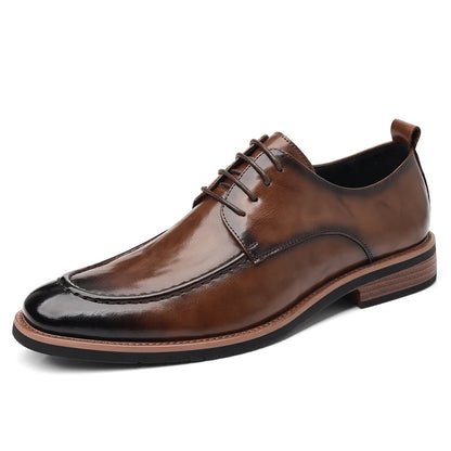 High Quality Male Oxford Shoes Leather Mens Casual Shoes Pointed Thick Bottom Business Brand Footwear Soft Comfortable Loafers