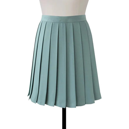 Women High Waist Pleated Midi Skirt Y2k Summer Knee-length Preppy Style Harajuku  Hot Street School Cosplay Casual Female Faldas