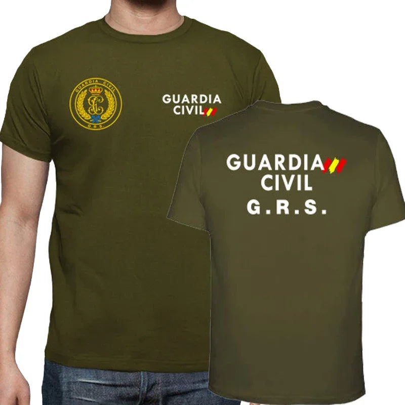 Civil Gar Insignia T-Shirt. Premium Cotton Short Sleeve O-Neck Mens T Shirt New S-5XL Tee Shirt Homme