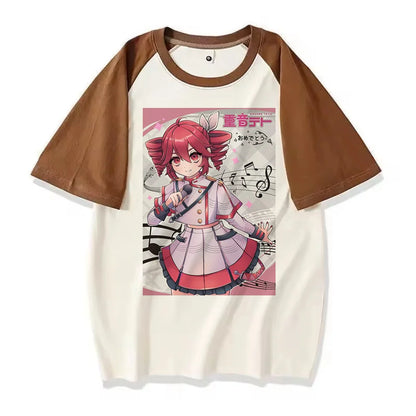 Kasane Teto tshirt girl Gothic Punk Comfortable aesthetic Colorful Y2k Pop Culture harajuku Psychedelic streetwear Retro