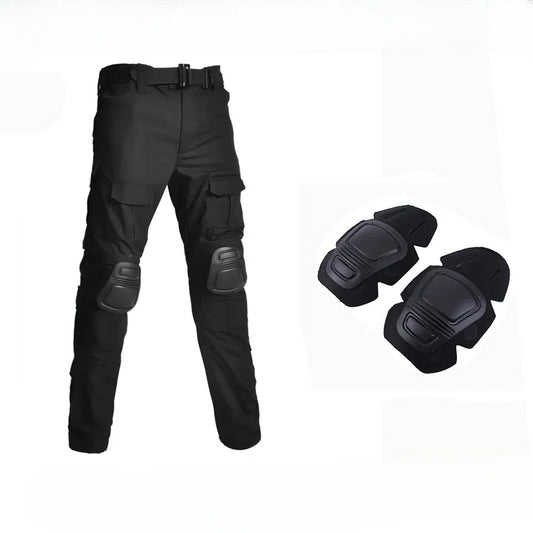 2025 Outdoor Combat Pants +Knee Pads Men Tactical Hunting Pant Camo Pants Quick Dry Sport Multi-pocket Clothes Wear Resistant