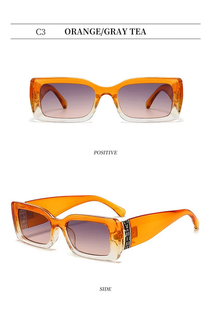 Fashion Small Rectangle Sunglasses for Women Retro Vintage UV400 Men Trending Sun Glasses UV400 Protection Gafas De Sol Mujer
