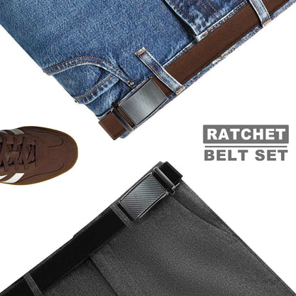 Leather belt men High Quality PU Leather Belts, Automatic Buckle Belt, Adjustable No Hole Belt Jeans Belt for Men