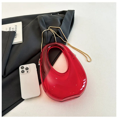 Acrylic Going Out Handbag Ins Famous Fashion Glossy Women's Dinner Bags Diagonal Span Wrist Bag Shoulder Messenger Bag