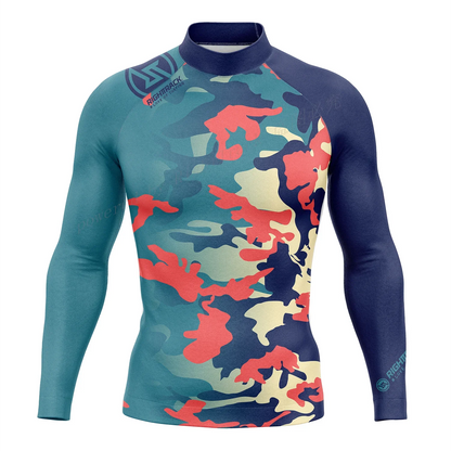 RT Men's Rashguard Surfing Shirt Camo Long Sleeve Diving Sun Screen Beachwear Snorkeling UV Protection Swimwear New's