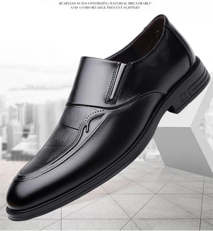 Spring Autumn New Leather Shoes for Men Solid Color Business Casual Shoes Male Fashion British Style Dress Shoe Man