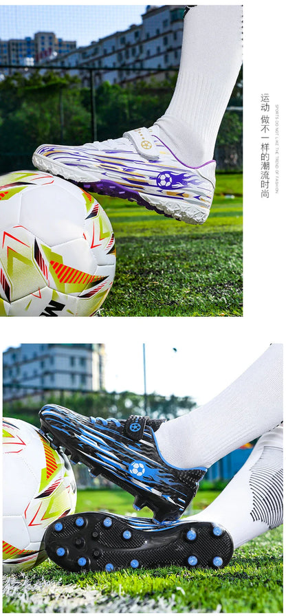 Kids Youth Soccer Shoes Boys Girls Football Cleats TF FG Training Sneakers Non-Slip Grass Artificial Grass Sport Boots