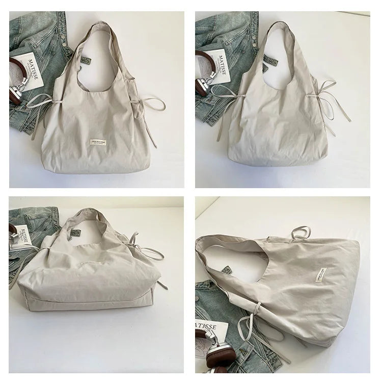New Fashion Simple Shoulder Bag Women Large Capacity Comfortable Versatile Texture Tote Bag Simple Casual Storage Handbag