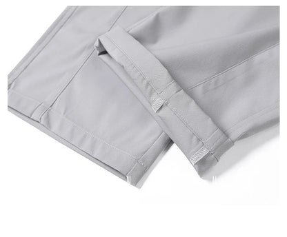 2026 New High Quality Summer Casual Pants Men Solid Color Straight Work Light Gray Outdoor Style Youth Khaki Thin Trousers Male