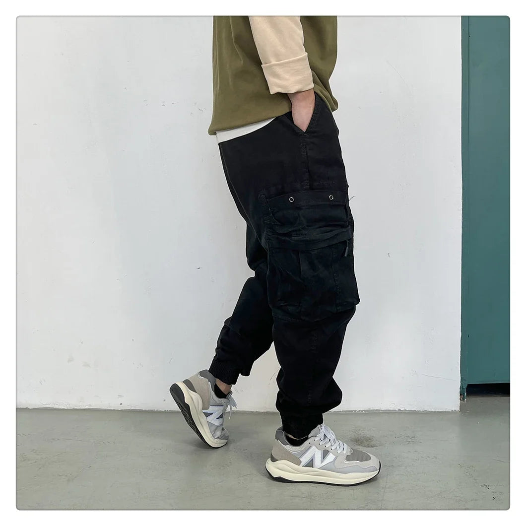 American Vintage Functional Cargo Pants Men Clothing High Quality Khaki Casual Jogging Pants Harajuku Tactical Joggers Trousers