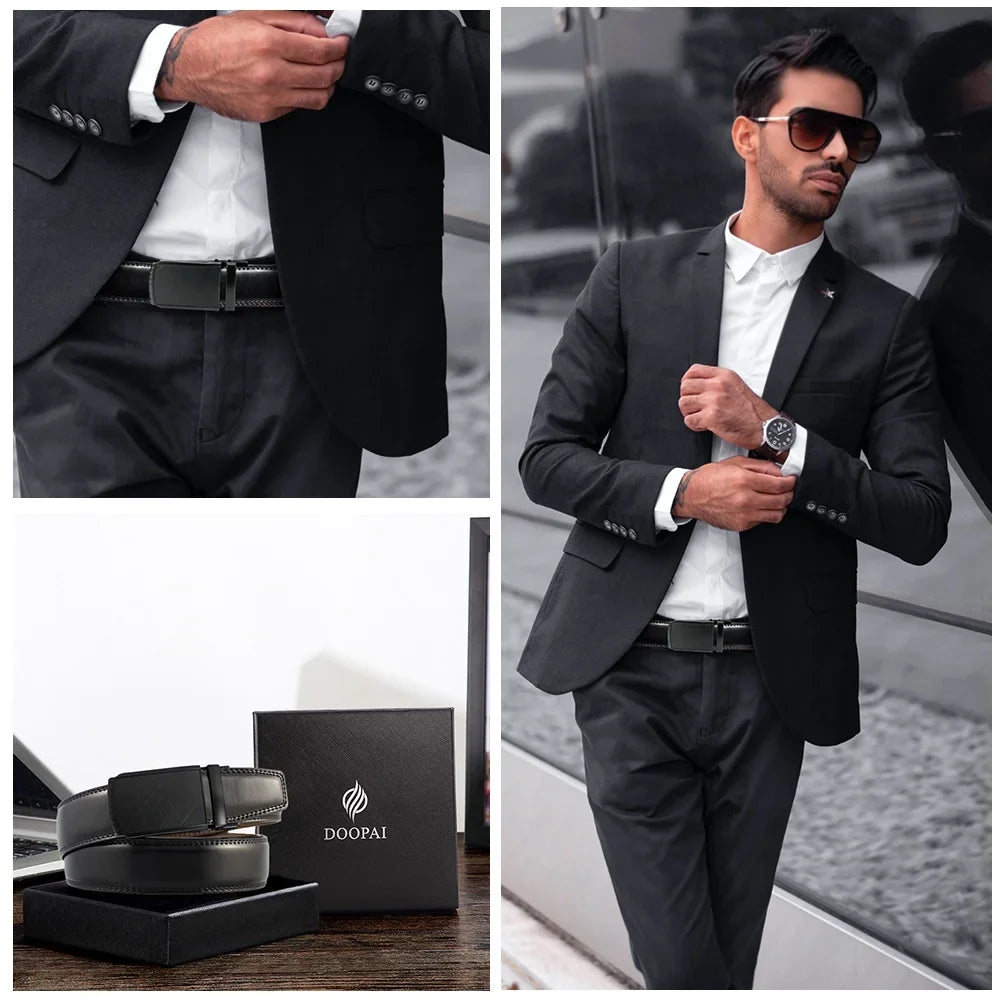 Mens Leather Belt Multiple Colors Automatic Available Belts Leisure Fashion Ratchet Belts for Men Pants Waistband