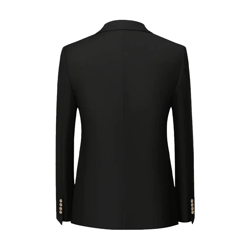 Two-piece Set Suit Men's Vintage Banquet Suit Chinese Style Suit Double Breasted Blazer Metal Buttons Dress Pants Wedding Galas