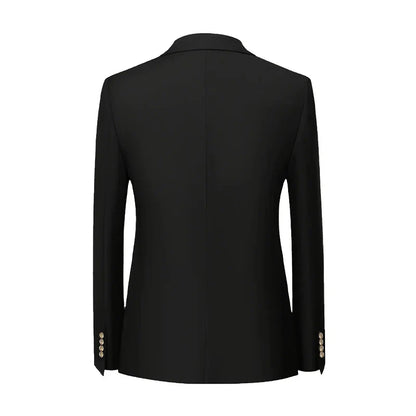 Two-piece Set Suit Men's Vintage Banquet Suit Chinese Style Suit Double Breasted Blazer Metal Buttons Dress Pants Wedding Galas
