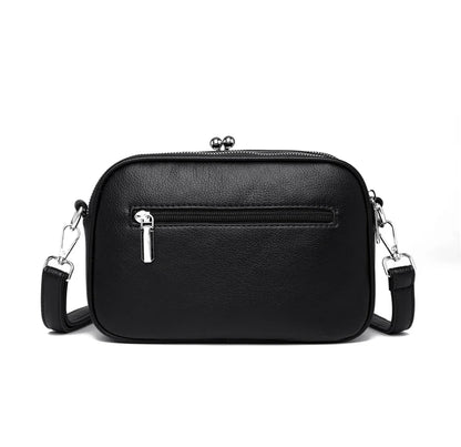 Elegant Shoulder Bag for Women Soft Leather Crossbody Bags Designer Multiple Pockets Messenger Bag Ladies Purses and Handbags