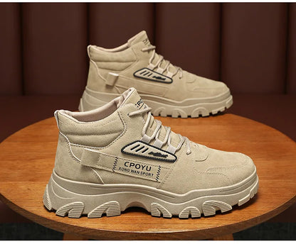 2024 new Winter Fashionable Sports Boots Anti Slip Outdoor Work Short Boots Comfortable Sport Casual Men's Mountain Shoes