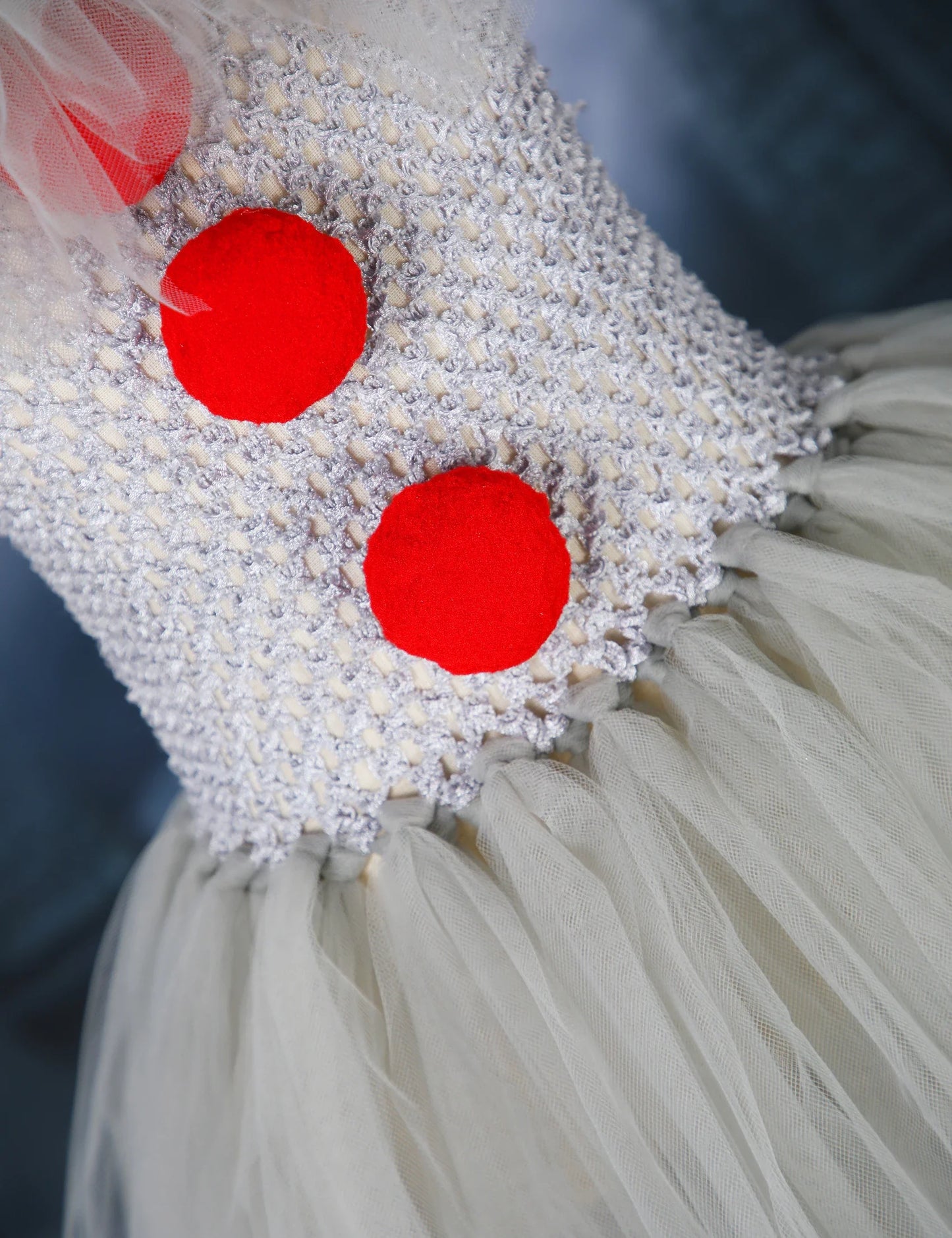 Gray Joker Girls Halloween LED Light Up Costume Tutu Dress Creepy Clown Kids Tulle Dress Carnival Party Cosplay Clothing 2-12Y