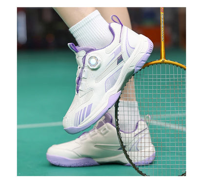 Table Tennis Shoes for Men and Women, Fashionable Badminton Shoes for Women, with Rotating Buckle, Breathable and Non-Slip, Badminton Shoes, Casual Sports Shoes, Breathable Mesh Running Shoes, 2026 Trendy New Models, Sizes 36