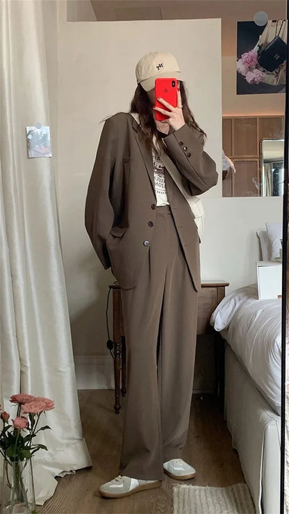 2025 New Spring Summer Elegant Office Lady Coat Loose Solid Thin Long Sleeved Women Blazer All-Match Casual Jacket