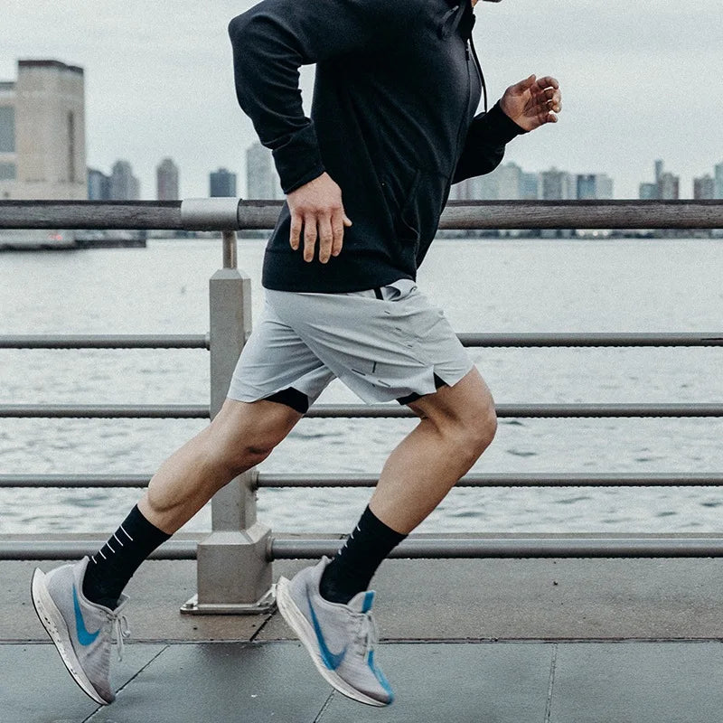 Men's Compression Shorts Quick Dry Elastic Baselayer Summer Gym Running Basketball Fitness Training Casual Sport Quarter Pants