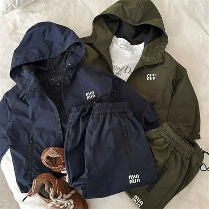 Children Clothes Spring Autumn Kids Set Outfits Boys Hooded Zipper Top Two-piece Set Casual Pants Jacket Tracksuit for Boy 3-11Y