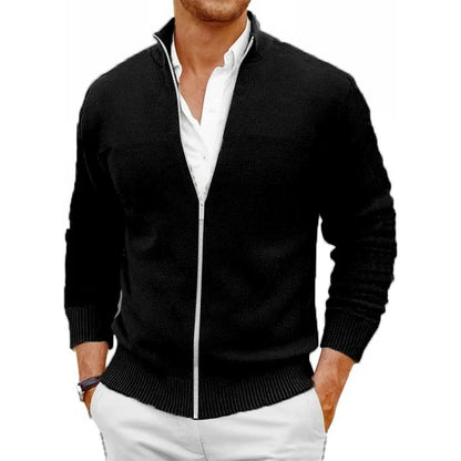 Men's Zipper SweaterCoats Slim Fit Sweaters Stand Cold Blouse Knitwear Fall Winter Cardigan Jumper Warm Streetwear