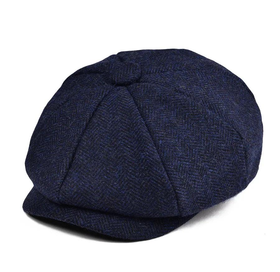 Kids Newsboy Caps Small Size Boy Woolen Tweed Flat Cap Herringbone Girl Infant Toddler Youth Beret Hat for Child