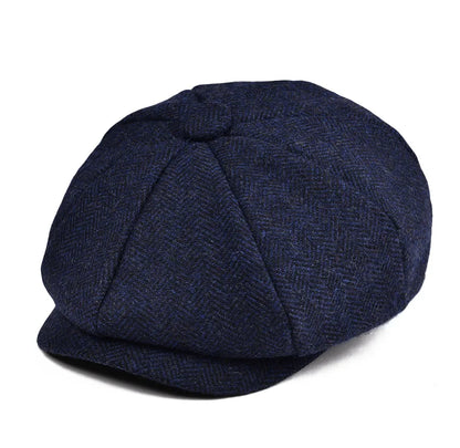 Kids Newsboy Caps Small Size Boy Woolen Tweed Flat Cap Herringbone Girl Infant Toddler Youth Beret Hat for Child