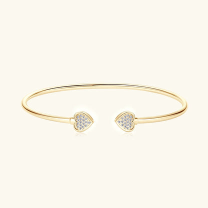 0.5CT Moissanite Bangle Bracelet 18K Gold Plated 925 Sterling Silver Classic Bangle Bezel Set Diamond Bracelet for Women Gifts