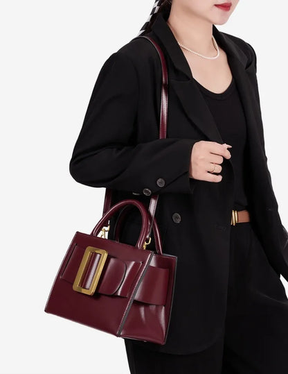 Chic Buckle Handbag Women 2026 New High Quality Trend Exquisite Luxe Shoulder Bag Distinctive Design Faux Leather Crossbody Bag