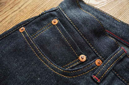 Summer Sanforized Selvedge Denim Jeans Cotton-ramie Men's Jeans Loose Fit High Rise 10oz