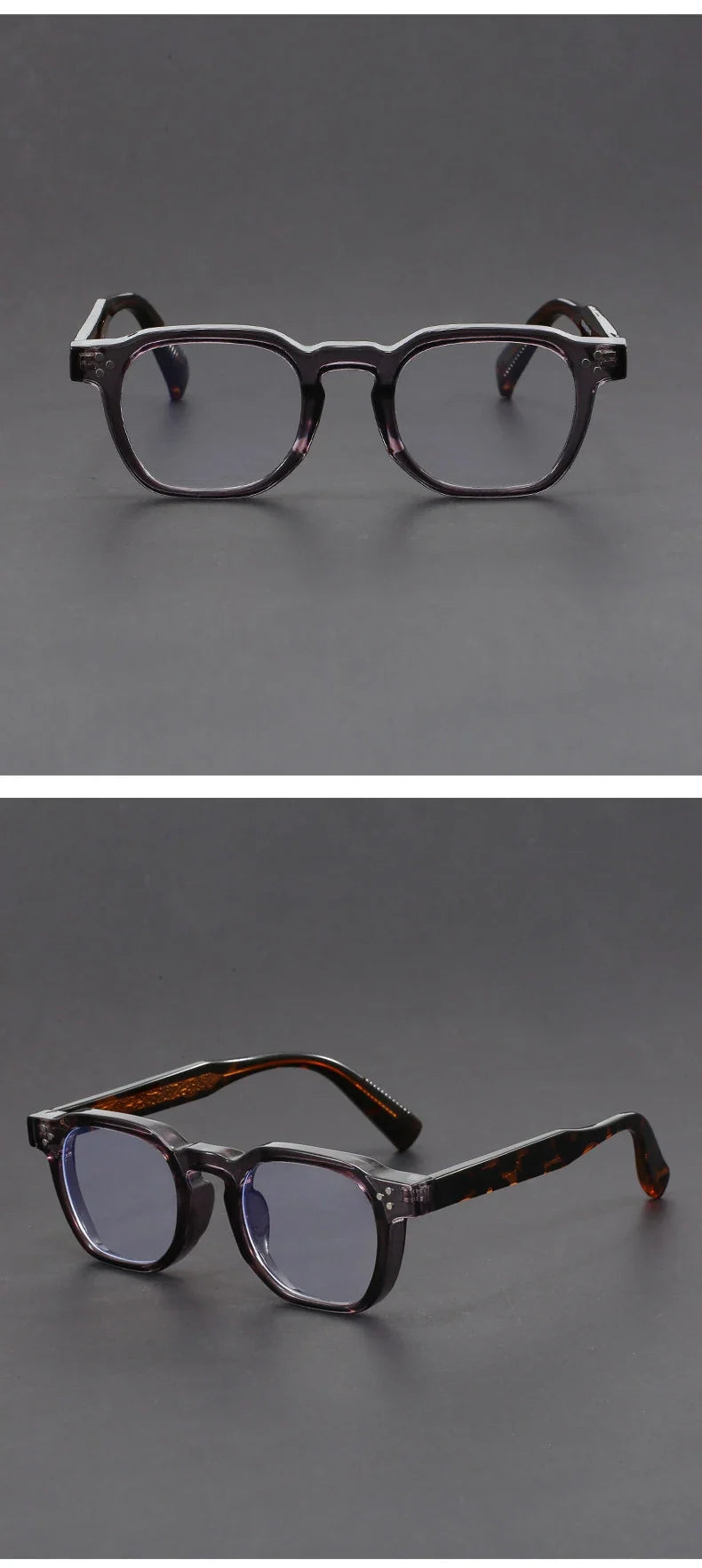 Classic Geometric Simple Retro Design Men's Anti-Blue Light Glasses Women's Reading Glasses Customizable Prescription