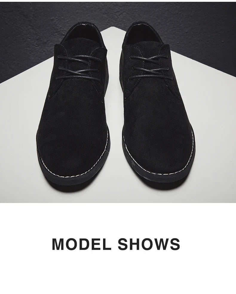 Luxury Men Derby Shoes High Quality Suede Leather Shoes for Men Business Casual Shoes Lace-Up Men Party Wedding Shoes Large Size