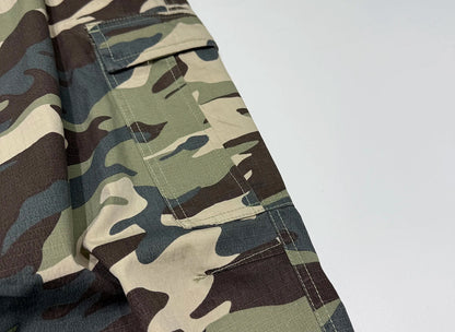 Vintage Camouflage Cargo Pants Men Tactical Multi Pocket Loose Fit Straight Leg Outdoor Casual High Quality Work Pants Trendy